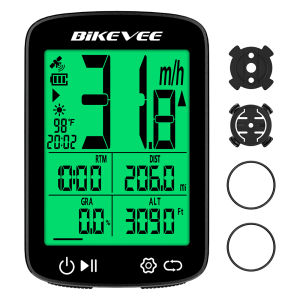 Máy Tính Xe Đạp GPS Không Dây Màn Hình Kỹ Thuật Số LCD Thông Minh Bluetooth Đồng Hồ Đo Tốc Độ Xe Đạp Máy Đo Đường Phụ Kiện Xe Đạp Ngoài Trời IPX7 Chống Nước