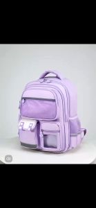 2026 New Sanrio Kuromi Double-Deck Big Capacity School Bag For Girl Waterproof Bagpack Student 1-6 Grade Student