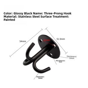 Black Heavy Duty Stainless Steel Hooks