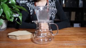 ตัวกรองกาแฟ ถ้วยกรองกาแฟ กรวยกรองกาแฟดริป แบบพลาสติกใส Plastic Coffee Filter Cone Cup