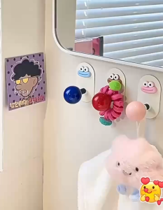 Dopamine hook hair tie hair band wall-mounted multi-functional keychain hook household items