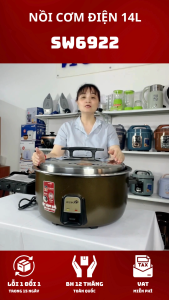 Nồi Cơm Công Nghiệp Sowun SW6922 14L Chống Xước Nấu 10KG GẠO  Lòng Nồi Hợp Kim Nhôm Mâm Nhiệt Tiết Diện Lớn