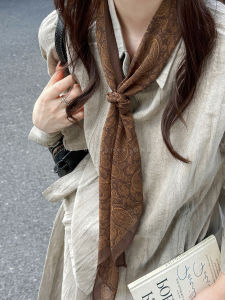 Khăn Choàng Lụa Hạt Hổ Phách Cổ Điển Dành Cho Nữ Thời Trang Cao Cấp Thanh Lịch Khăn Choàng Đầu Mùa Thu Mới Phụ Kiện