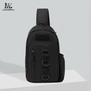 LouisWill Outdoor Chest Bag Men Multifunctional Hiking Bag Waterproof Travel Shoulder Bag Large Capacity Lightweight Sports Fitness Backpack Casual Shoulder Bag Camping Bag