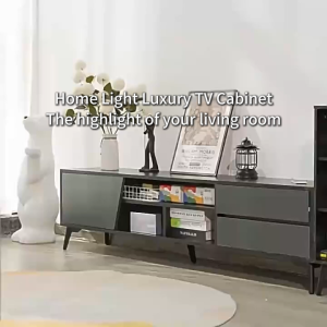 Happihaus Modern TV Stand With Drawer With Storage Cabinet Easy Assembly for Living Room Storage