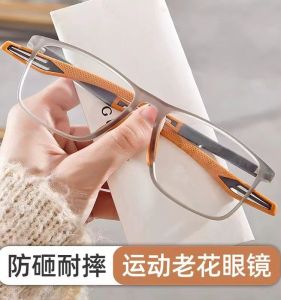 Ultra-Light Comfortable Fashionable Elderly Mens Reading Glasses High Definition Sport Style Anti-Fall Wear-Resistant Blue Light Blocking Glasses for Women