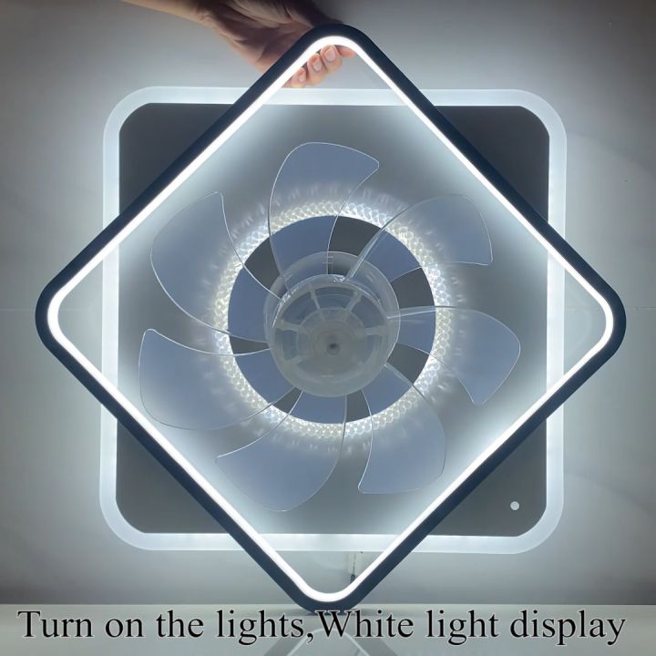 Fan Revolving Light 360° Rotating LED Fan Light 23-Inch 3 Color Modes 6-Speed Strong Wind ...