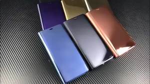 Mirror Clear View Phone Case for Samsung Galaxy S26 Ultra S25 Edge S24 S23 S21 S20 FE S22 Plus + Note20 Flip Stand Cover
