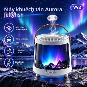 Máy Tạo Độ Ẩm Siêu Âm Aurora Aroma 300ml Với Đèn 7 Màu 2 Chế Độ Phun Sương 2-8H Hẹn Giờ Máy Khuếch Tán Tinh Dầu Để Trị Liệu Bằng Hương Thơm Quà Tặng Giáng Sinh