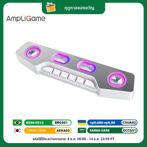 แอมพลิเกมโดยลำโพงเล่นเกมไร้สาย RGB พร้อมไดรเวอร์ 4 ตัว - บลูทูธ/แบบมีสาย การควบคุม RGB สวิตช์ปรับระดับเสียงและแทร็ก สำหรับพีซี/โทรศัพท์-A16