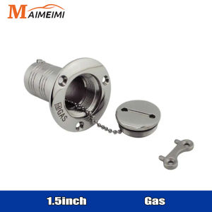 RYSJM | 1.5" 2 inch 316 Stainless Steel Marine Boat Hardware 38mm 50mm Fuel Deck Filler Fuel Water Waste Diesel Gas Key Cap Fuel Water