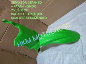 Spakbor depan kx 250 - 450 slebor depan kx 250 sepakbor depan kx 450 selebor depan kx papan nomor kx 250 - 450 cover nomor kx 450 paket sepakbor depan plus papan nomor kx 250-450 cc