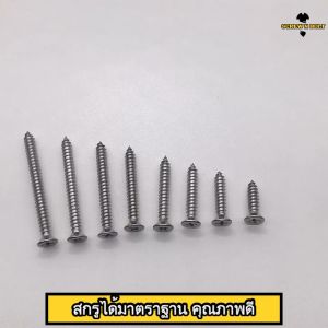 น็อต สกรู หัวเตเปอร์ แฉก F+ สแตนเลส 304 เกลียวปล่อย M6 / Flat Head Phillip Tapping Screw SUS304 M6