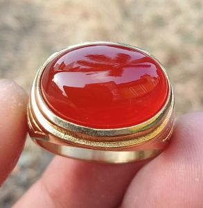 CINCIN BATU AKIK SULAIMAN MADU  KRISTAL NATURAL