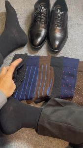 Tất nam cổ cao vớ dài cao cấp đi giày tây không lộ chân Sợi cotton dệt kim xuất khẩu BuBi Socks. Bubi - Siêu Thị Tất Việt