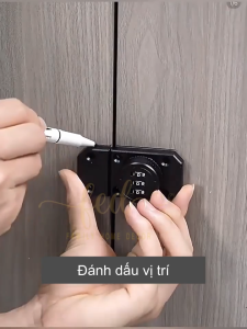 Khóa Mật Khẩu 3 Số Cao Cấp Hợp Kim Kẽm | Khóa An Toàn Cho Tủ Gỗ Tủ Hồ Sơ Ngăn Kéo Có Bản Dán Và Bản Bắt Vít