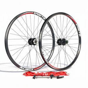 26/27.5 Inch Mountain Bike Wheel Set Aluminum Alloy Cassette Disc Brake Double Layer Bicycle Rim with 45# Steel Spoke Bearing