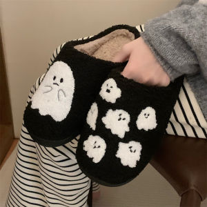 Giày Lười Halloween Dễ Thương Cho Nữ Mùa Thu Đông Mới Về Giày Lười Đế Bằng Cotton Ấm Áp Thoải Mái Cho Học Sinh