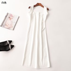 Váy Mùa Hè Dài Cổ Treo Cho Nữ Váy Công Sở Thanh Lịch Váy Không Tay Váy Thường Ngày Cho Nữ Váy Chữ a Không Tay Dài