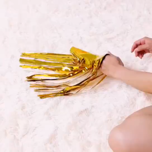 พู่กระดาษสาขนาด 23x35cm (แพ็ค 5 ชิ้น) ตกแต่งลูกโป่ง พู่ห้อยบอลลูน พู่ปาร์ตี้ DIY สำหรับตกแต่ง