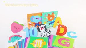 40Pcs Handmade Visual Card Paper Cutting Games Number Letter Traffic Dinosaur Fruit Cognitive Game Early Education Toys Gifts