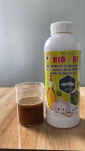 Trừ sâu BIO BT - Dịch tỏi kết hợp cùng Nấm ba màu và Bacillus Thuringiensis (Chai 1 lít)