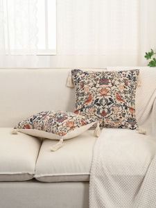 BUYNOW 1PC Jacquard Floral Pillowcase AmericanPastoral Retro Palace Style Living Room Cushion Cover Home Party Bedroom Car Decor