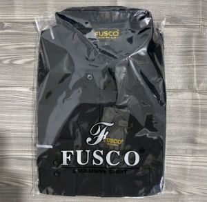 COD✅ FUSCO kemeja pria formal warna hitam/kemeja polos lengan panjang