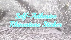 PSD - Self-Adhesive Rhinestone Sticker Silver 12x20cm DIY Crystal Diamond Decoration Patch