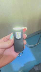 ESMARTER | Multifunctional Keychain Flashlight USB Rechargeable Mini Flashlight With COB Work Light Keyring Camping Walking Pocket Lamp