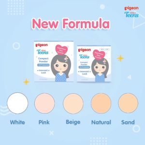 PIGEON TEENS Compact Powder || Face Powder || Compact Hypoallergenic || Two Way Cake 14gr BPOM