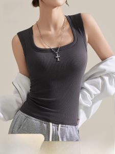 MiiOW | MiiOW No-Need-To-Wear Tank Top Womens Slim Fit Inner Wear Summer New Style Breast Reduction Anti-Light Classic Vest