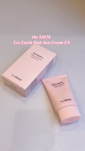 Kem chống nắng nâng tông lành tính The Saem Eco Earth Pink Sun Cream EX SPF50+ PA++++ 50g - Hàn Quốc