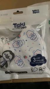 [Set 10 cái] Khẩu trang 5D Taki size Size S và M 0-10 tuổi ( Vải Nhập Khẩu Bao Đẹp ) ( Hình Ngẫu Nhiên )