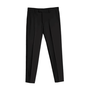High Waist Straight Leg Mens Casual Pants Commute Business Naples Italian Paris Button Lightweight Maturity Style Long Trousers