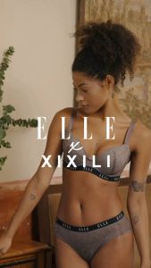 XIXILI ELLE DOTTED GEOMETRIC LACE DEMI T-SHIRT BRA