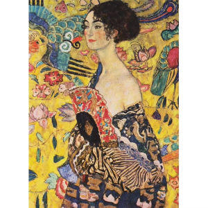 Jigsaw Puzzle 500/1000/1200/2000Pieces for Adult Klimt Lady With Fan Environmentally Friendly Paper Christmas Gift Toy