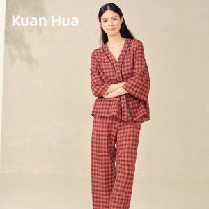 Classic Striped V-Neck Pyjamas Set