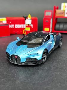 MAKEDA | 1:32 Tourbillon Atlantic Sportcar Diecast Model Alloy Toys Sound Light Pull Back Doors Can Be Opened Miniature Car for Kids Gift