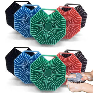 Soft Silicone Body Scrubber Bath Brush / Manual Body Cleaning Brush / Portable Massager Exfoliating Shower Brushes