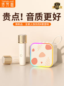 Tanula K99 Wireless Bluetooth Karaoke Mic Speaker Set Integrated Childrens Home Singing KTV Kit with Charging Cable Type-C Interface