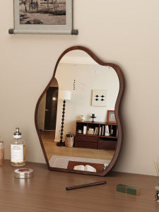 FWTDF | Retro Large Wooden Makeup Mirror