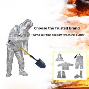 Fireproof Workwear Heat Resistant Clothing 1000 Degree Thermal Protection Anti-Scalding High Strength Aluminum Foil Composite Fabric