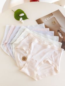 Ultra-Soft Extended-Crotch Womens Underwear Silk Modal Thin Briefs Breathable Seamless Comfortable Mid-Waist Triangle Pants