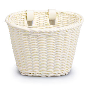 Rainbow color Bicycle Basket+Bell+Tassel+Stickers for Kid Front Handlebar Rattan Picnic Basket Plastic Bike bag Water Bottle Dol