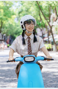 POWDA B620 Half Face Motorcycle Helmet Original Helmet High Definition Waterproof Visor Helmet For Men And Women