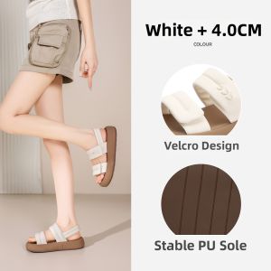 Josiny | Summer Thick-Soled Stylish White Womens Shoes