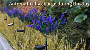 2026 New 1/2/4pcs Solar Lavender light outdoor waterproof Solar Garden light Lawn Fence Yard Balcony Hari Raya Decoration