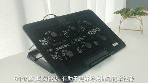 ที่วางโน้ตบุ้ค แท่นวางโน้ตบุ้ค 6 Fans ความสูงปรับได้ถึง6ระดับ มีพัดลม6ใบพัดพร้อมไฟLEDเห็นชัดเจนมีพอร์ตเชื่อมต่อUSB2ช่องเหมาะlaptopไม่เกิน18นิ้ว