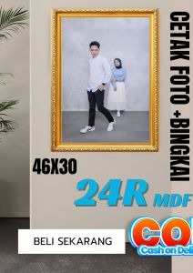 CETAK FOTO 20R SUDAH DI BINGKAI MDF COD TANPA KACA